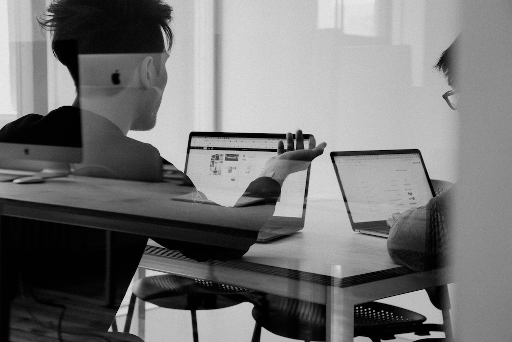 team working in office
